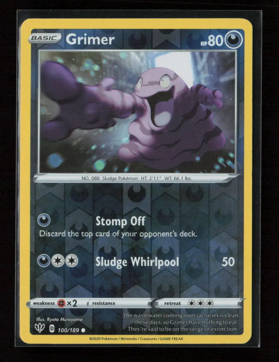 Grimer Common Swsh03: Darkness Ablaze 100/189 Nm 1