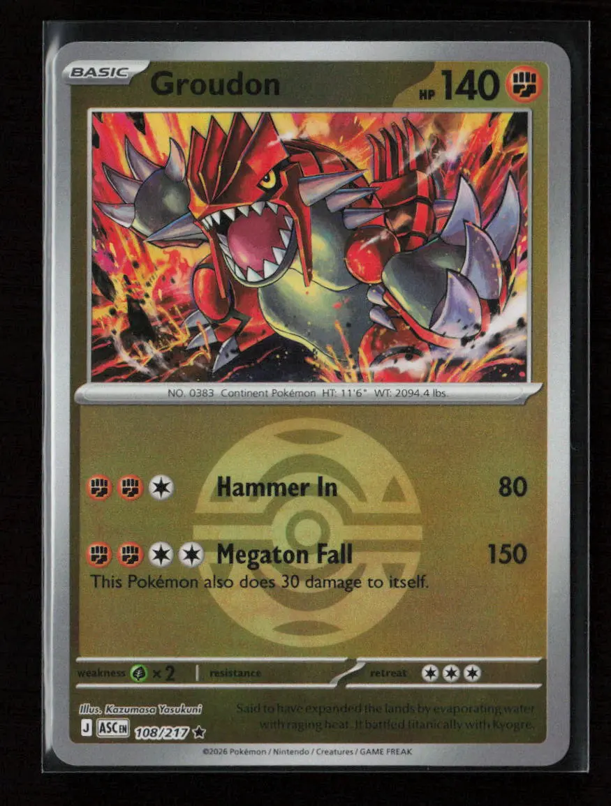 Groudon Rare Me: Ascended Heroes 108/217 Nm 1