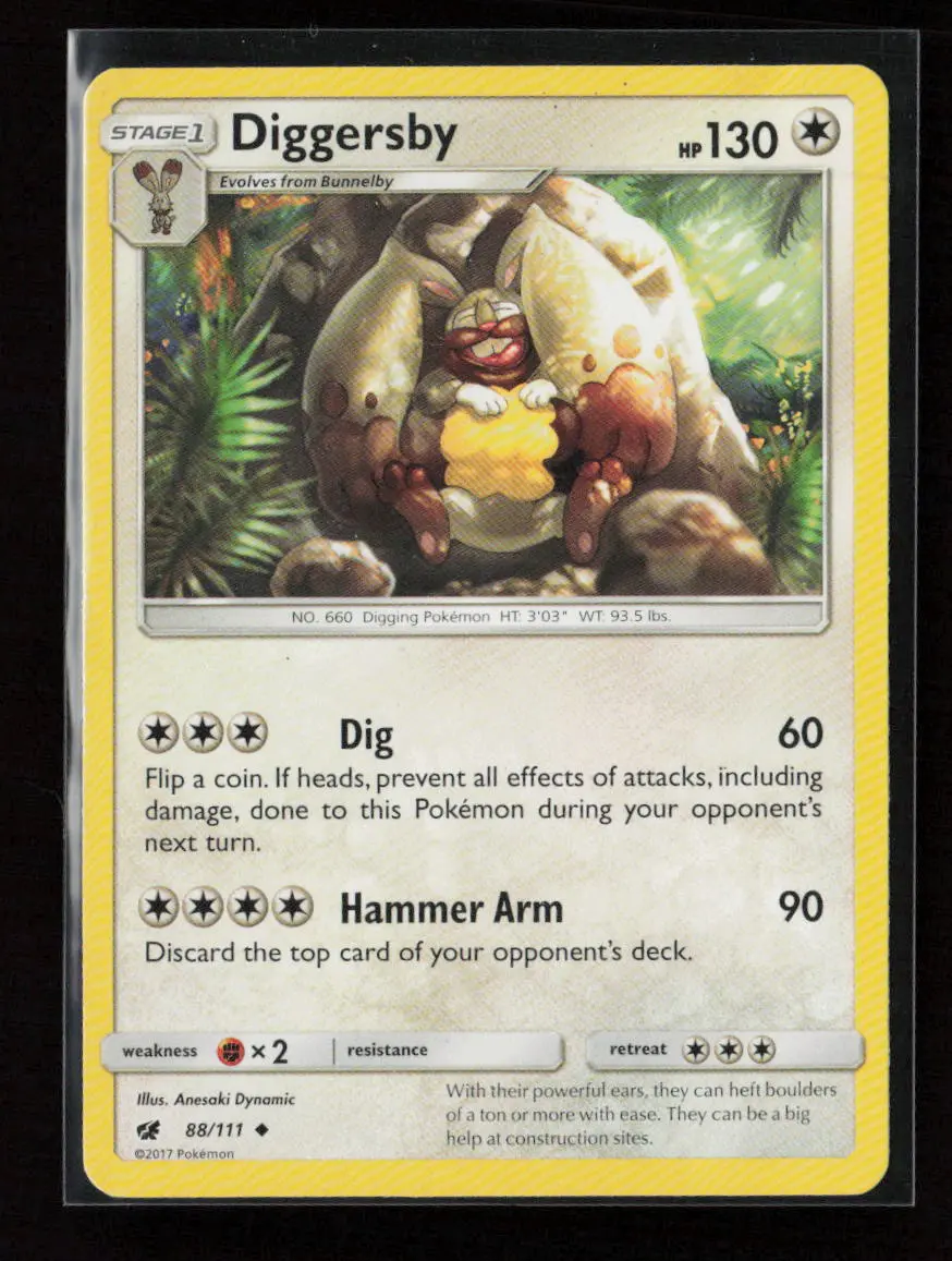 Diggersby Uncommon Sm - Crimson Invasion 88/111 Mp 1