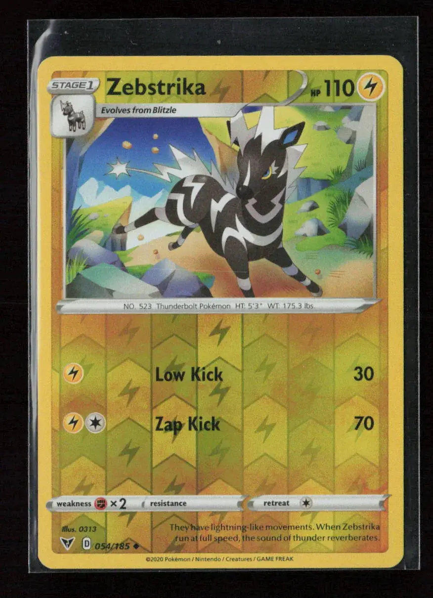 Zebstrika Uncommon Swsh04: Vivid Voltage 054/185 Lp 1