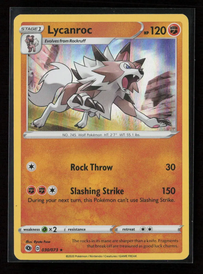 Lycanroc Holo Rare Champion's Path 30/73 Nm 1