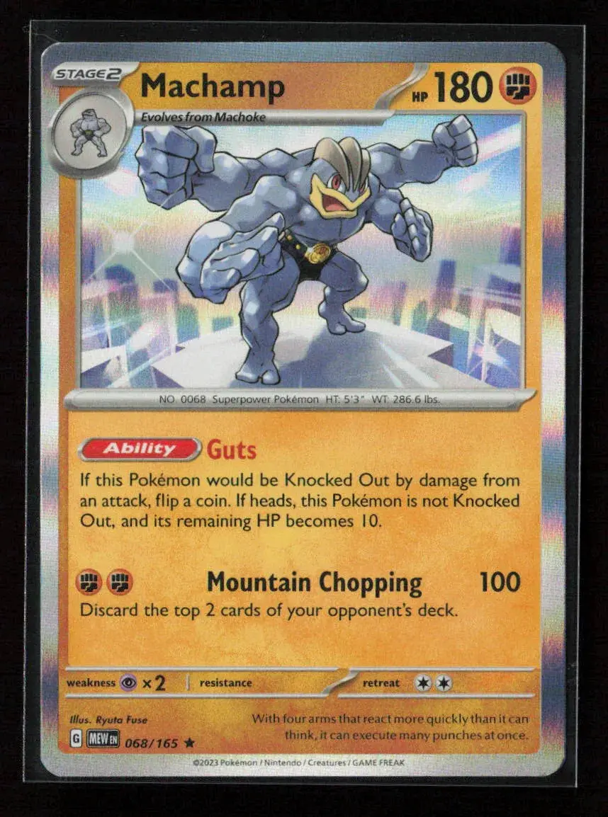 Machamp Rare Sv: Scarlet & Violet 151 068/165 Nm 1