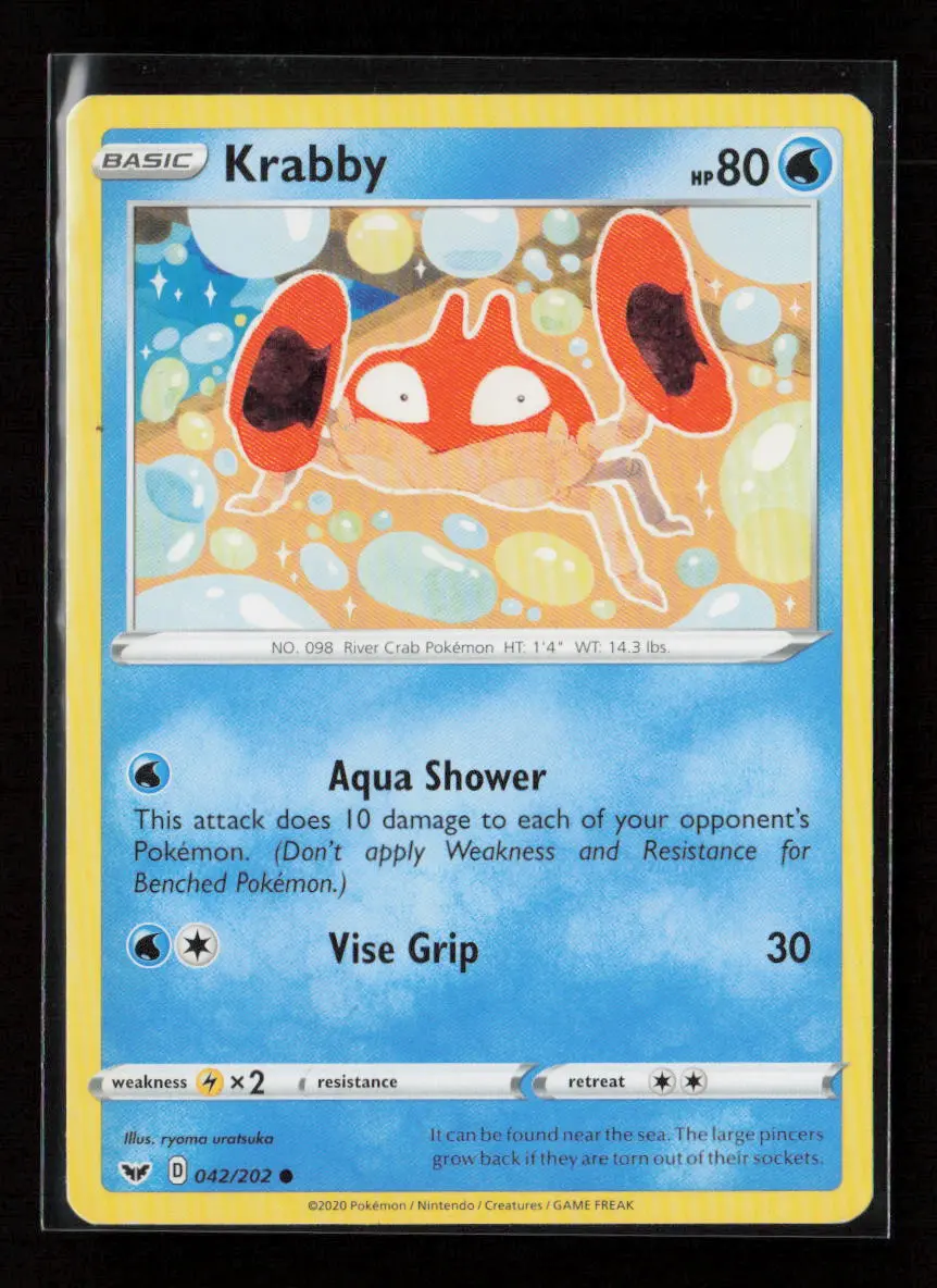 Krabby (042) Common Swsh01: Sword & Shield Base Set 042/202 Lp 1