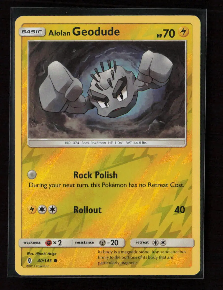 Alolan Geodude Common Sm - Guardians Rising 40/145 Lp 1