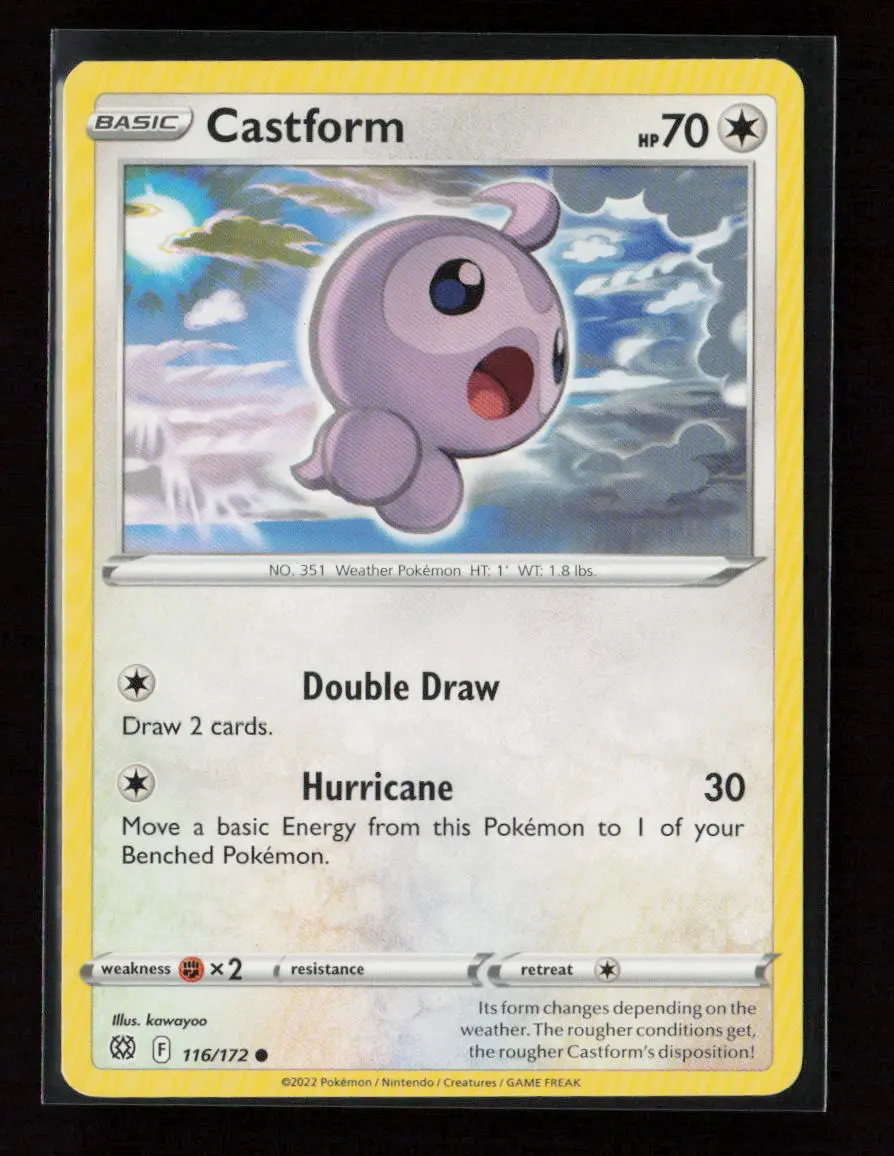 Castform Common Swsh09: Brilliant Stars 116/172 Lp 1