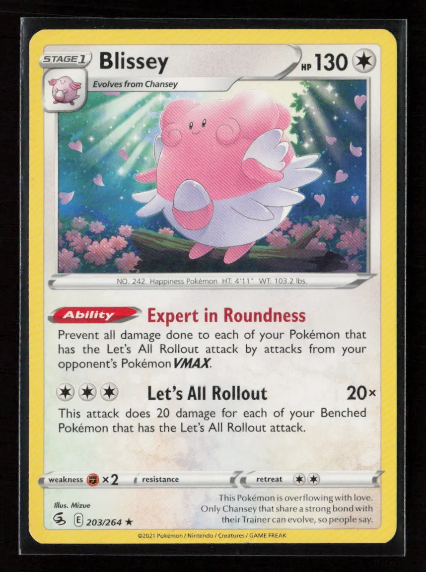 Blissey Rare Swsh08: Fusion Strike 203/264 Lp 1