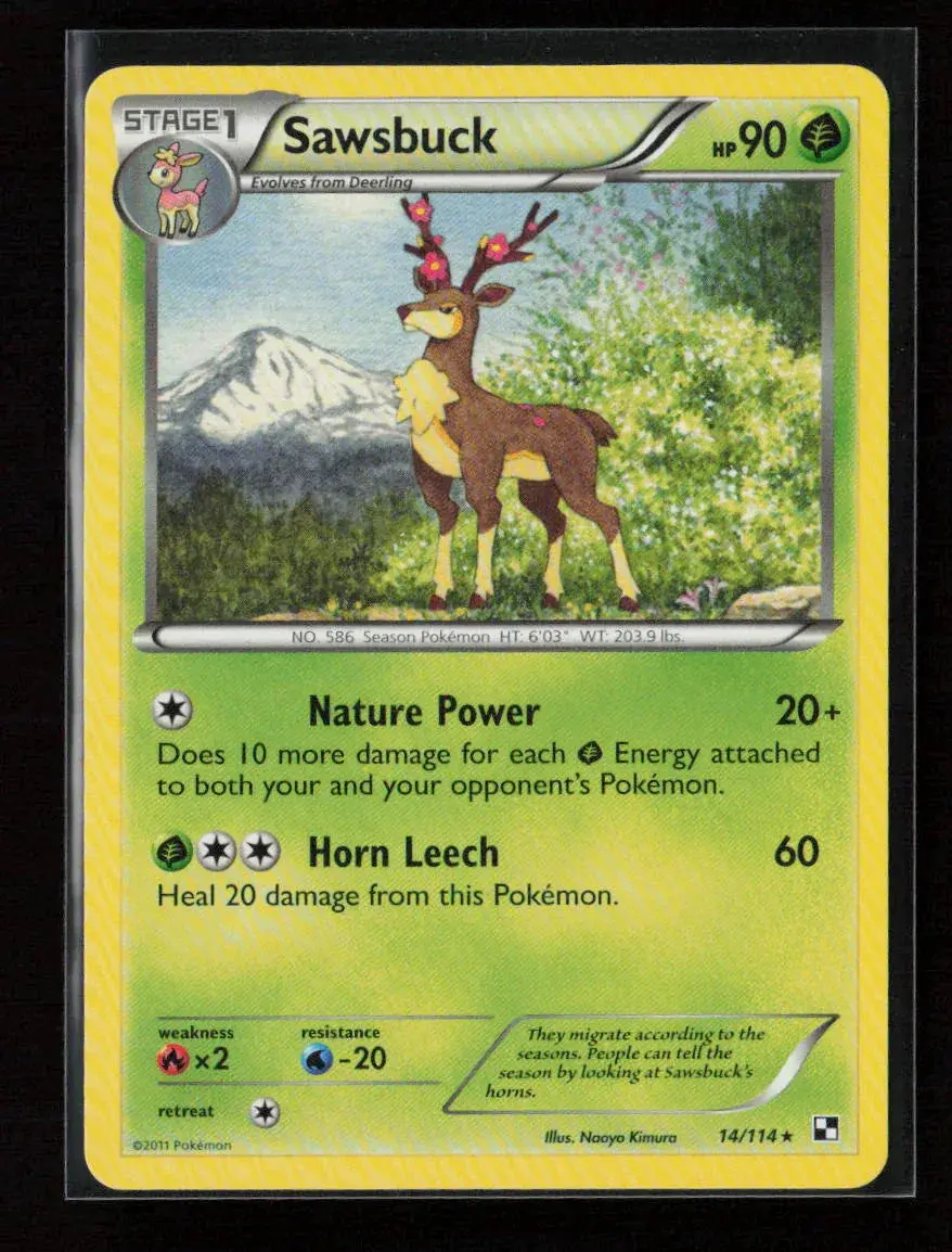 Sawsbuck Rare Black And White 14/114 Nm 1