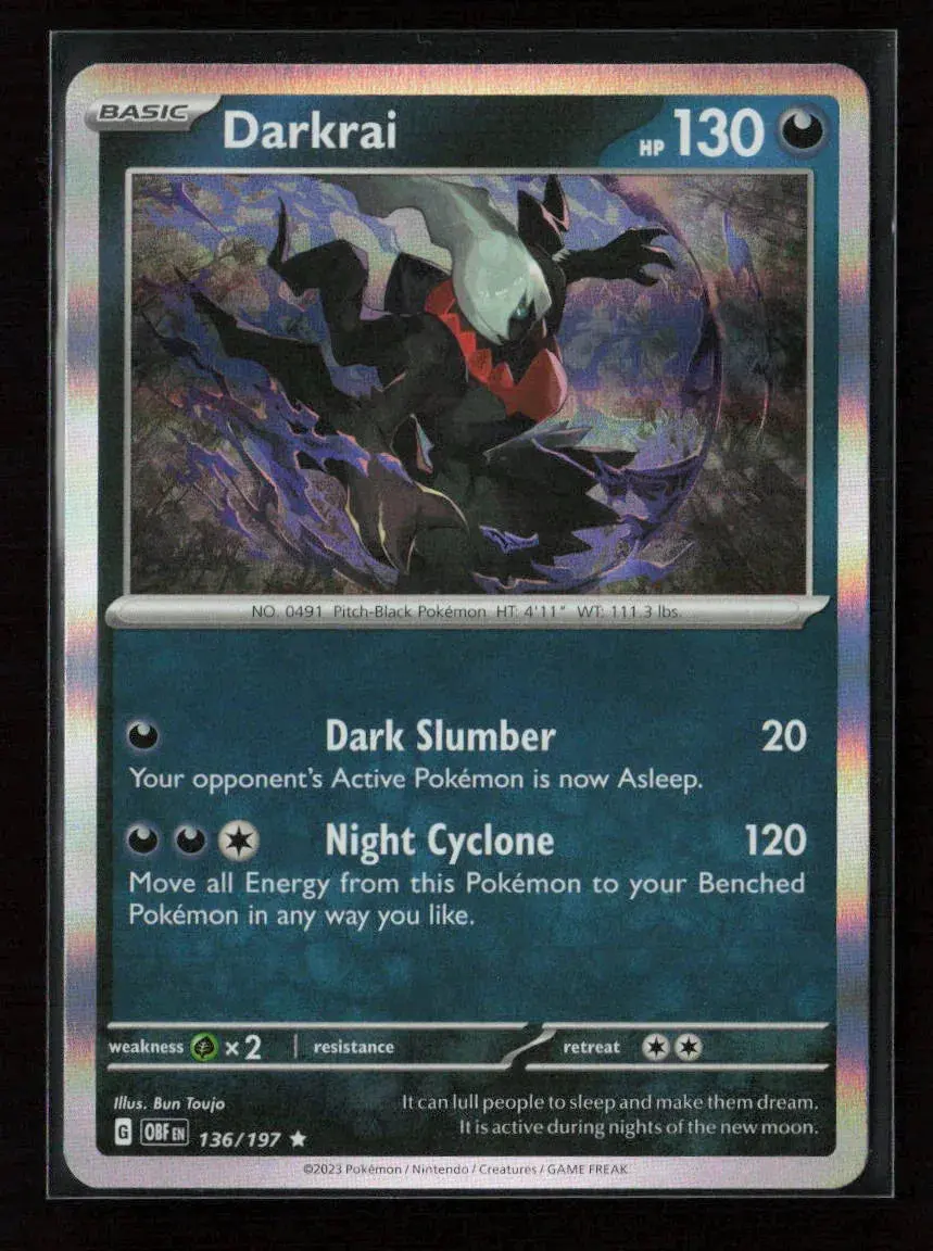 Darkrai Rare Sv03: Obsidian Flames 136/197 Nm 1