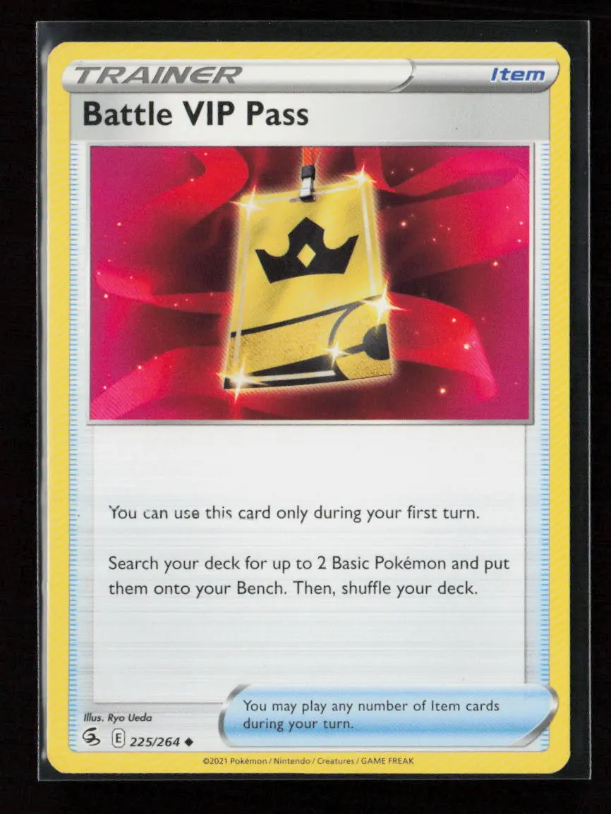 Battle Vip Pass Uncommon Swsh08: Fusion Strike 225/264 Lp 1