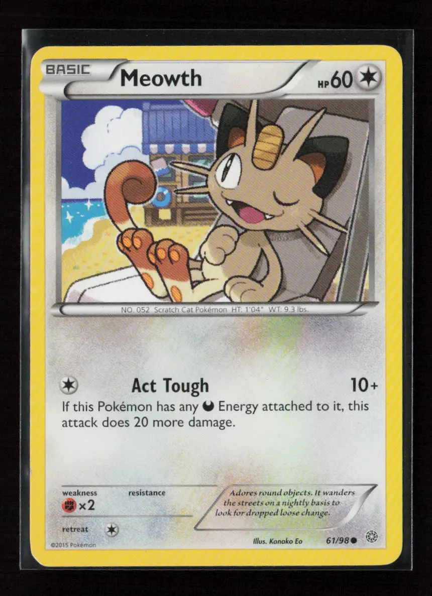 Meowth Common Xy - Ancient Origins 61/98 Mp 1