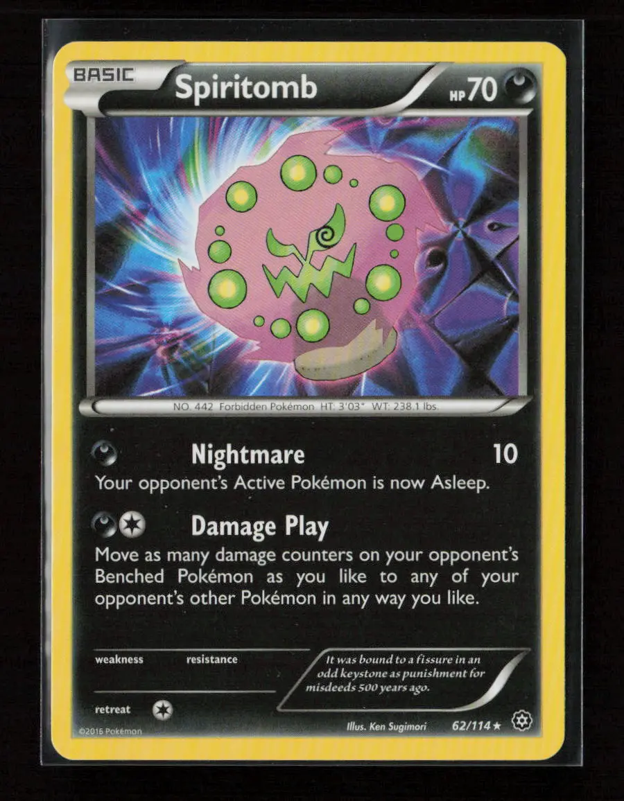 Spiritomb Rare Xy - Steam Siege 62/114 Lp 1