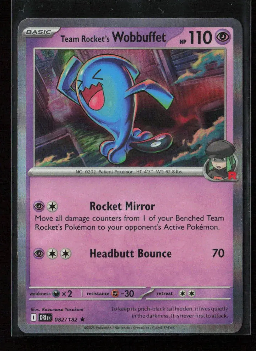 Team Rocket's Wobbuffet Rare Sv10: Destined Rivals 082/182 Nm 1