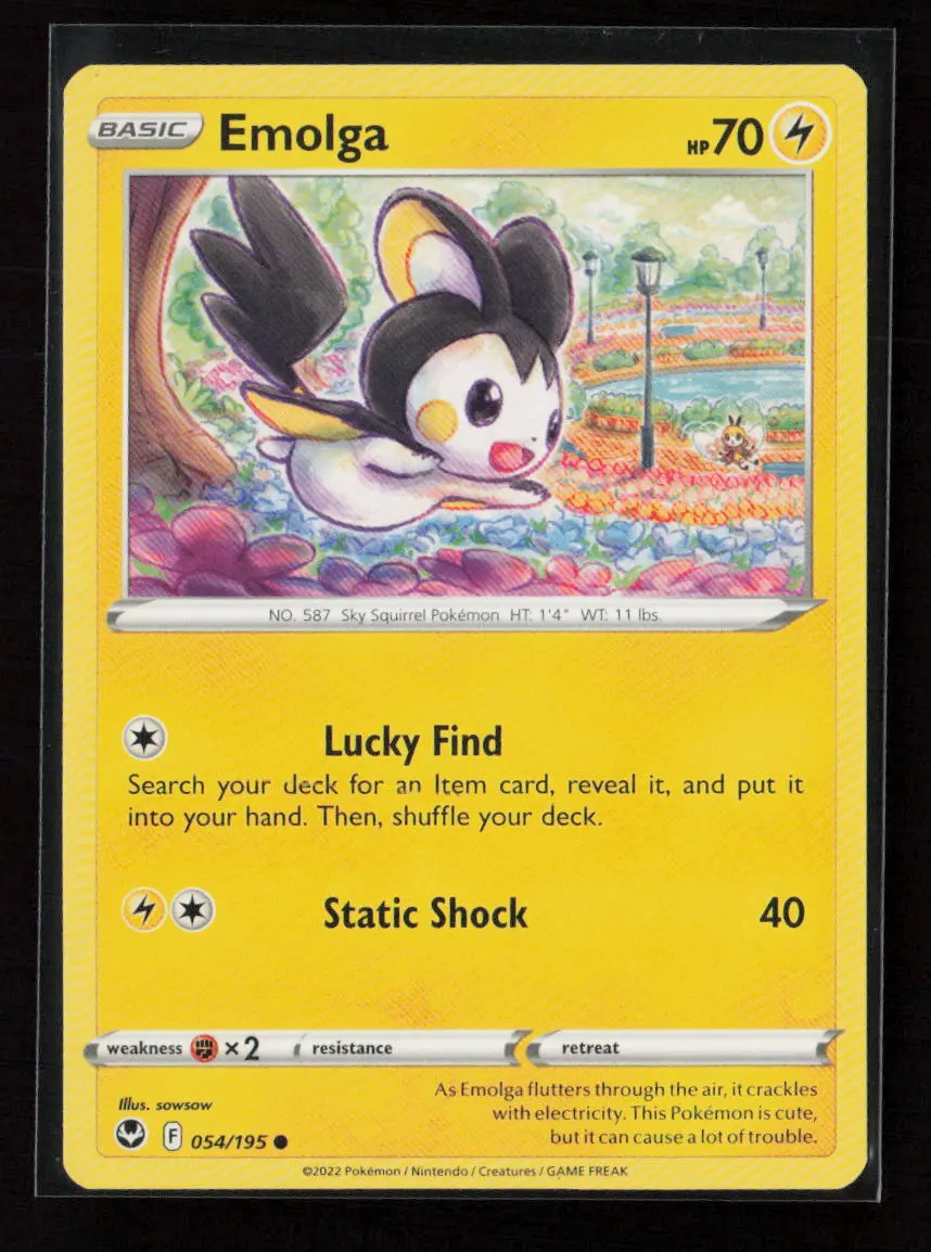 Emolga Common Swsh12: Silver Tempest 054/195 Lp 1
