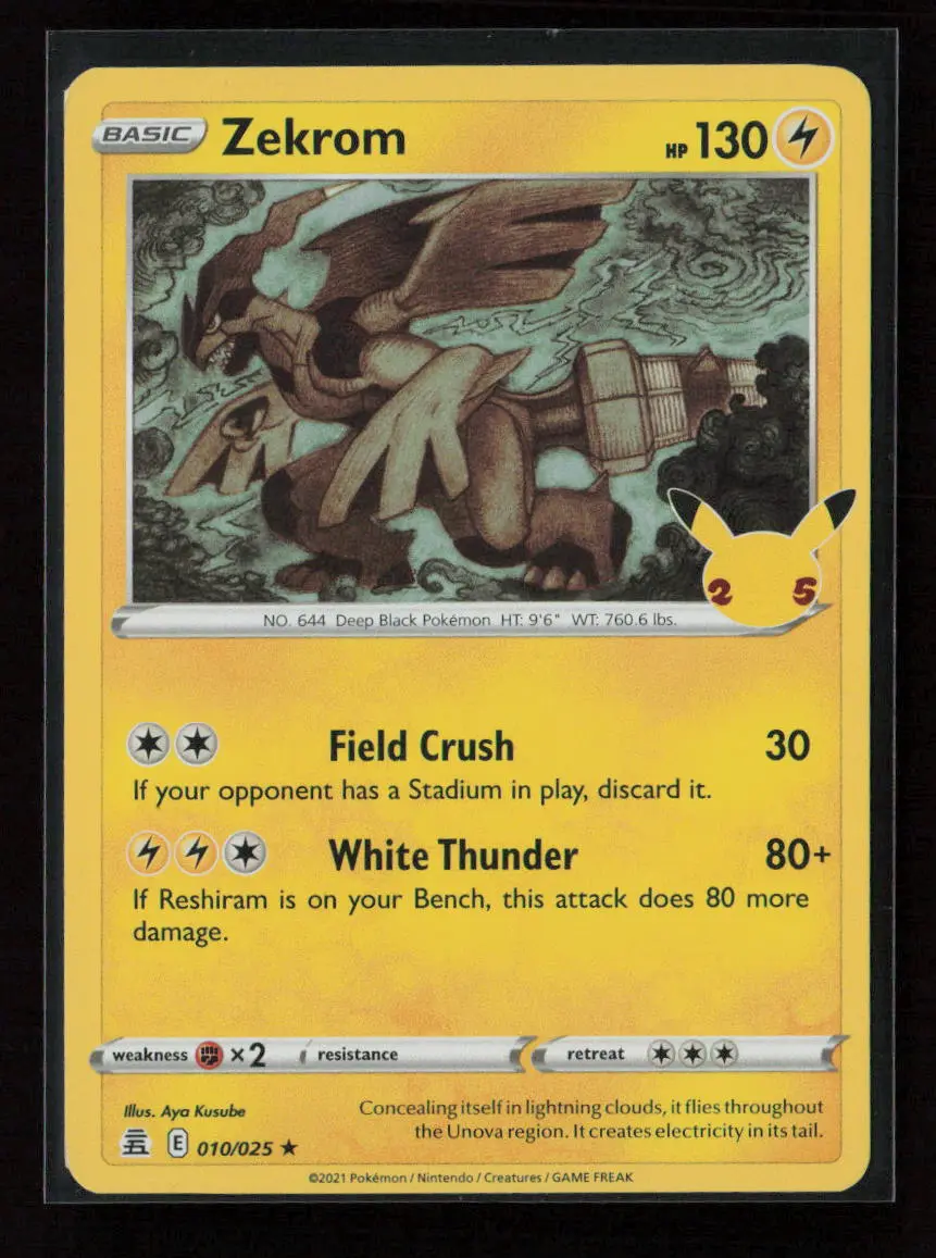 Zekrom Holo Rare Celebrations 010/025 Nm 1
