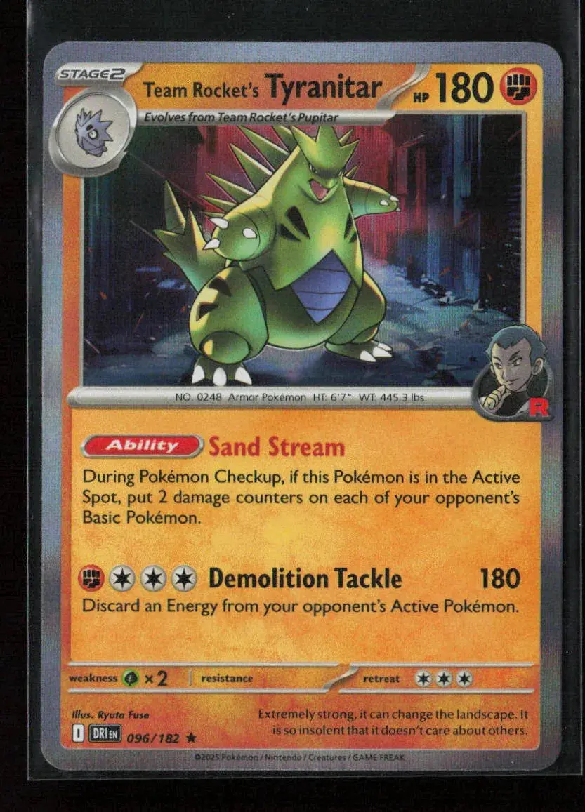 Team Rocket's Tyranitar Rare Sv10: Destined Rivals 096/182 Nm 1