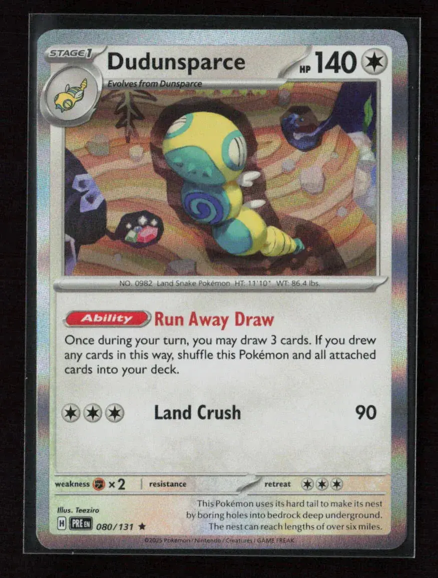 Dudunsparce Rare Sv: Prismatic Evolutions 080/131 Nm 1