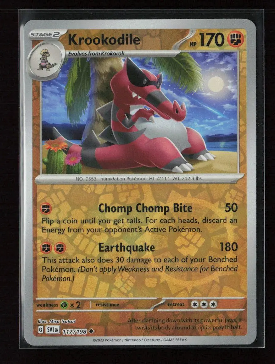 Krookodile Uncommon Sv01: Scarlet & Violet Base Set 117/198 Nm 1