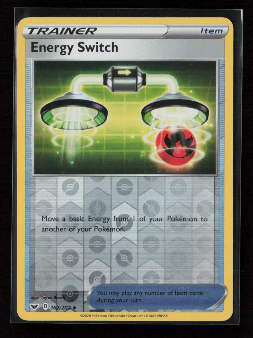 Energy Switch Uncommon Swsh01: Sword & Shield Base Set 162/202 Nm 1