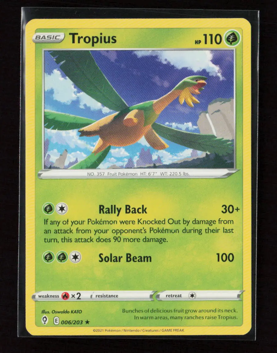 Tropius Rare Swsh07: Evolving Skies 006/203 Lp 1