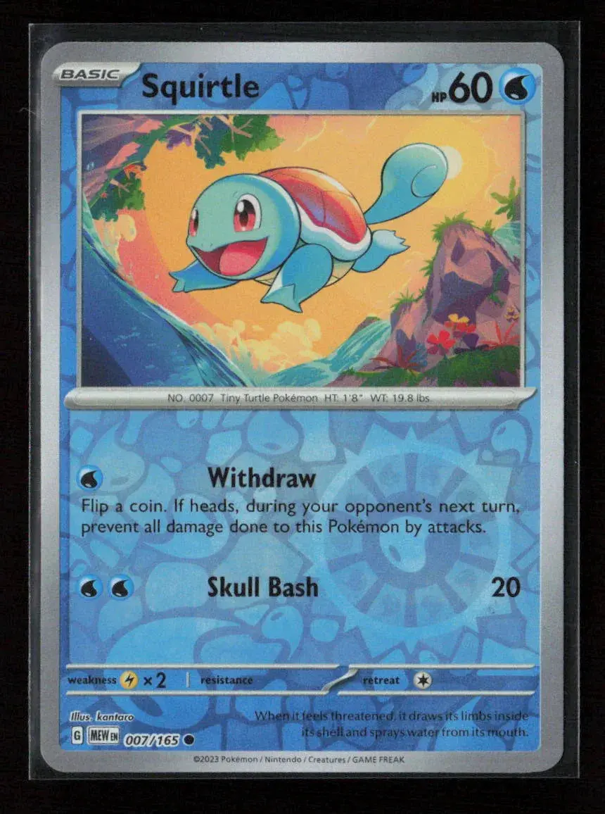 Squirtle - Common Sv: Scarlet & Violet 151 007/165 Nm 1