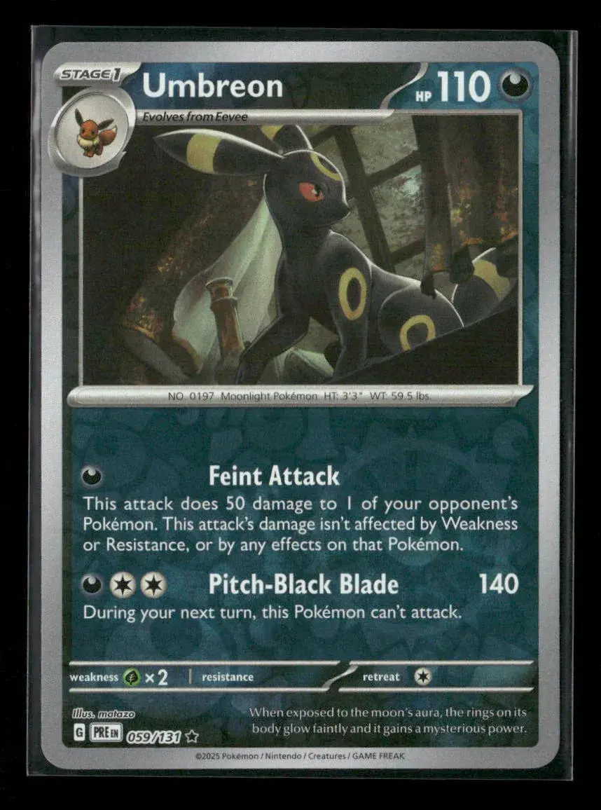 Umbreon Rare Sv: Prismatic Evolutions 059/131 Nm 1