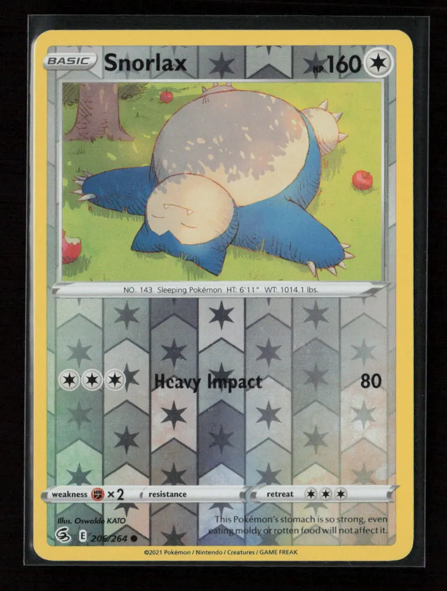 Snorlax Common Swsh08: Fusion Strike 206/264 Nm 1