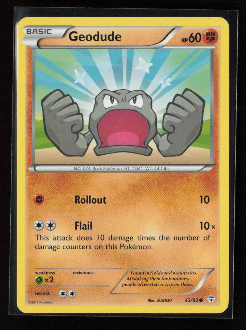 Geodude Common Generations 43/83 Lp 1