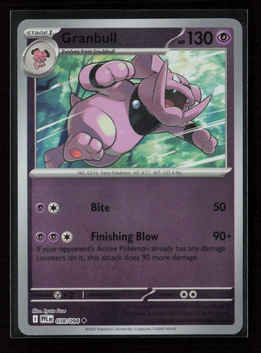 Granbull Uncommon Me02: Phantasmal Flames 038/094 Nm 1