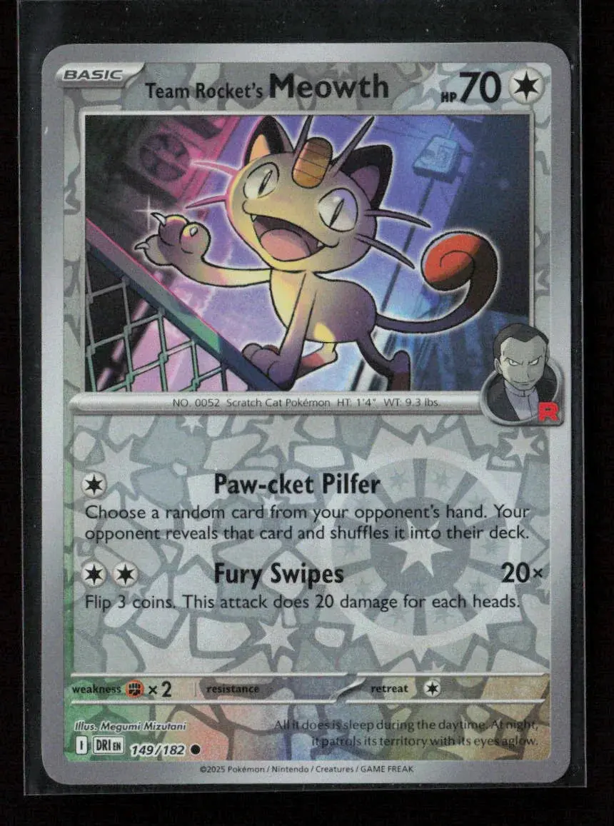 Team Rocket's Meowth Common Sv10: Destined Rivals 149/182 Nm 1