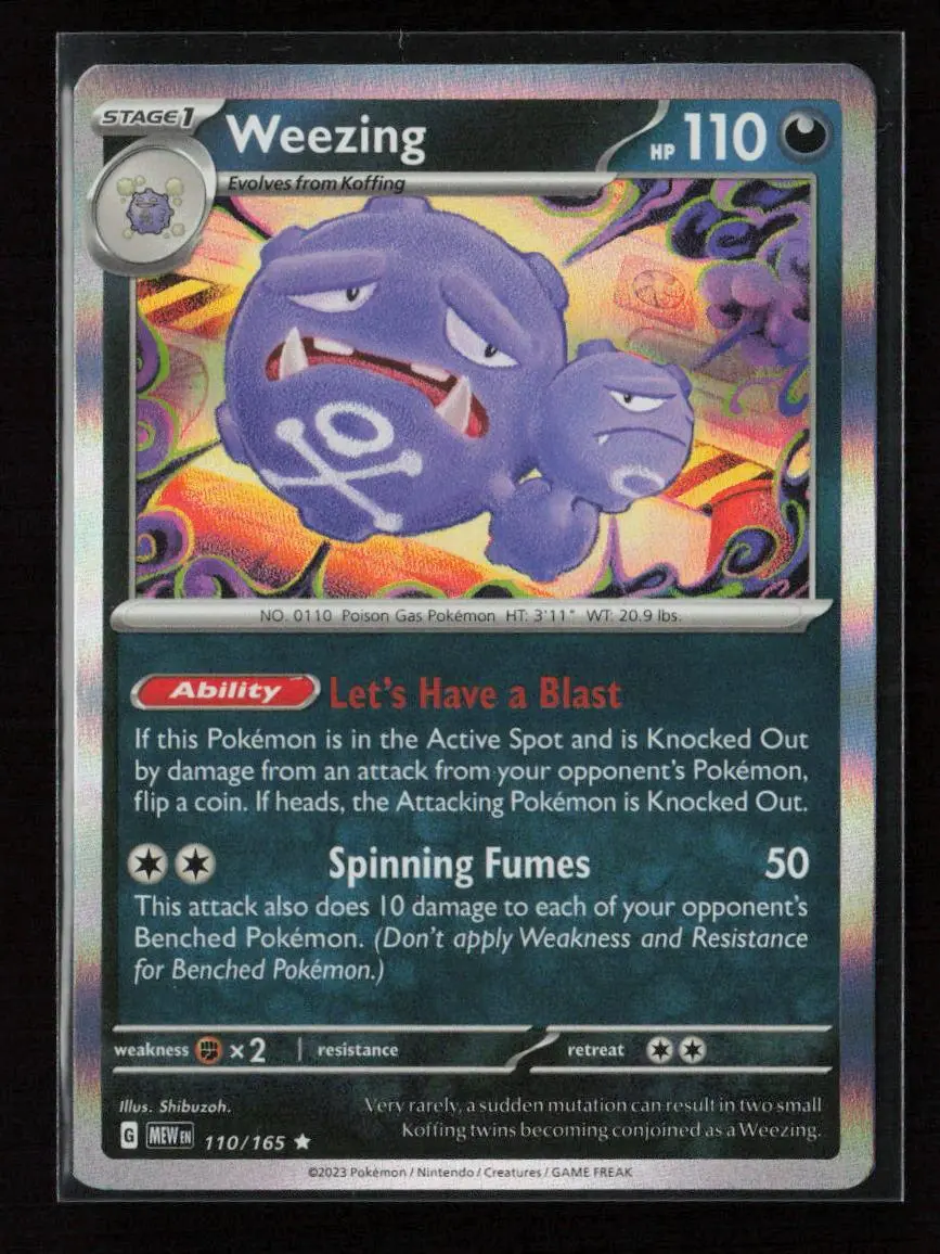 Weezing Rare Sv: Scarlet & Violet 151 110/165 Nm 1
