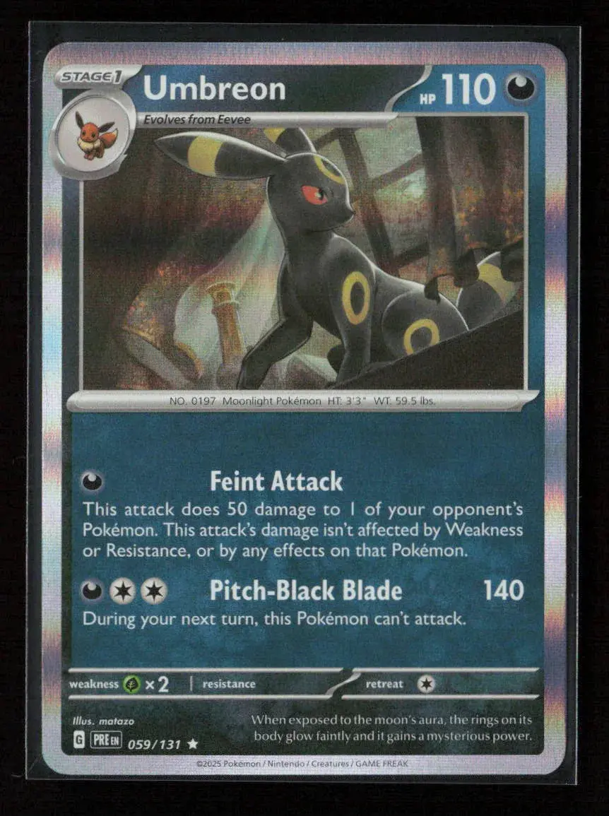 Umbreon Rare Sv: Prismatic Evolutions 059/131 Nm 1