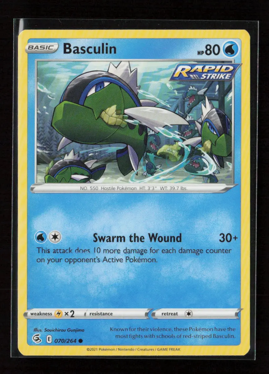Basculin Common Swsh08: Fusion Strike 070/264 Lp 1