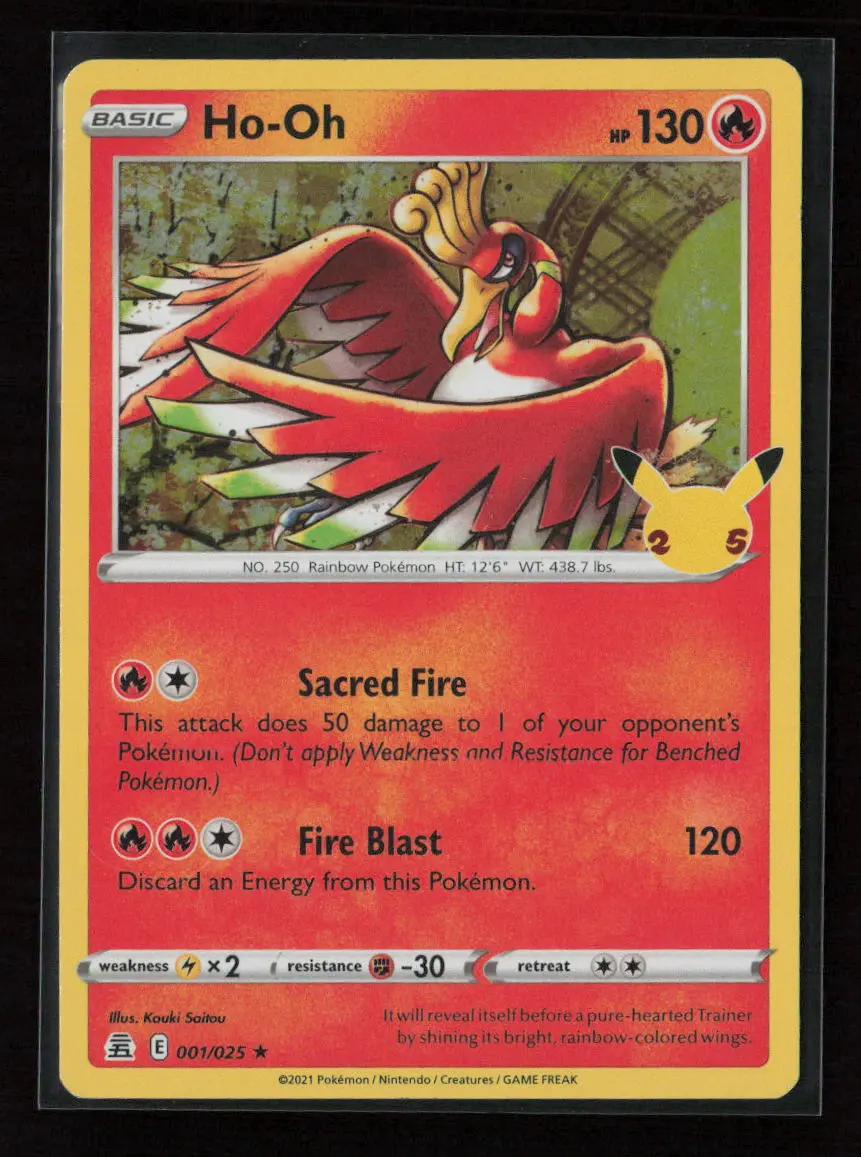 Ho-Oh Holo Rare Celebrations 001/025 Nm 1