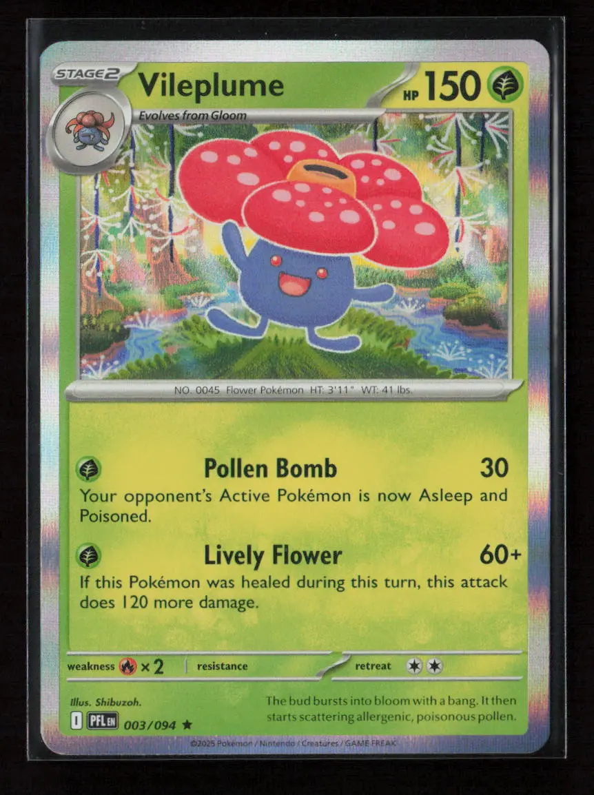 Vileplume Rare Me02: Phantasmal Flames 003/094 Nm 1