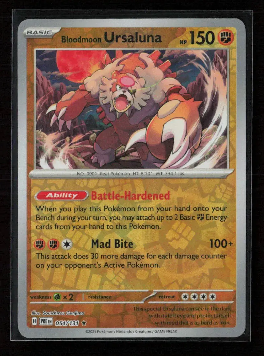 Bloodmoon Ursaluna Rare Sv: Prismatic Evolutions 054/131 Nm 1