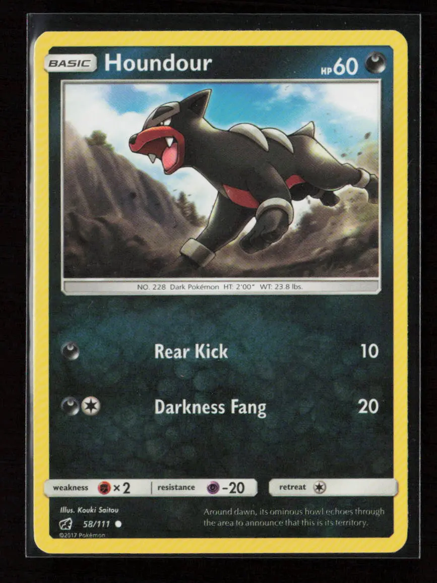 Houndour Common Sm - Crimson Invasion 58/111 Lp 1