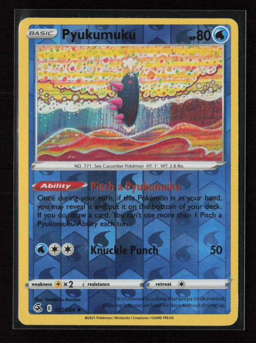 Pyukumuku Uncommon Swsh08: Fusion Strike 077/264 Nm 1