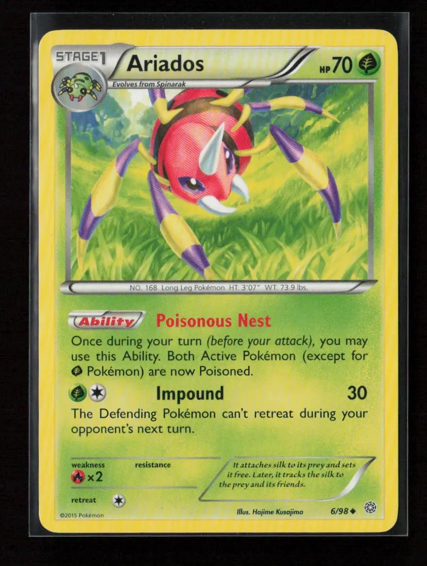 Ariados Uncommon Xy - Ancient Origins 6/98 Lp 1