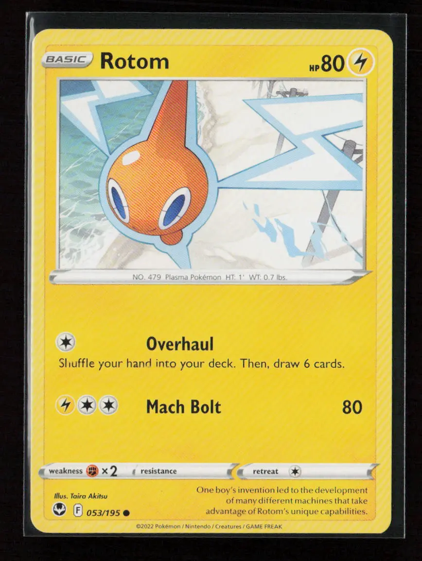 Rotom Common Swsh12: Silver Tempest 053/195 Lp 1