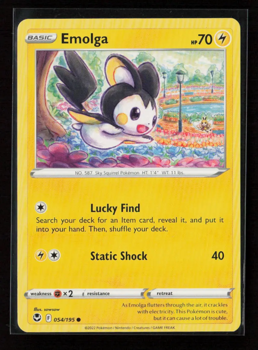 Emolga Common Swsh12: Silver Tempest 054/195 Lp 1