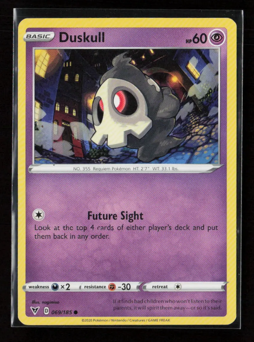 Duskull Common Swsh04: Vivid Voltage 069/185 Lp 1