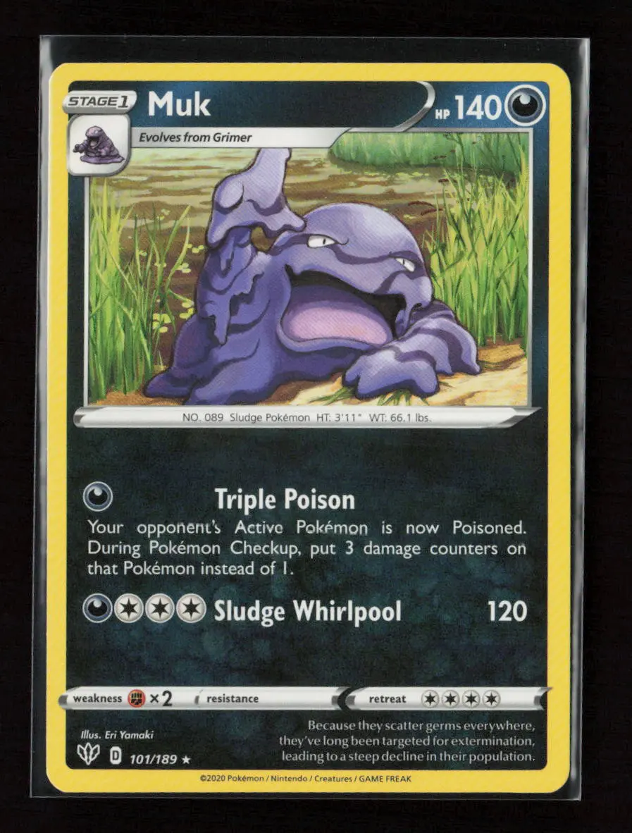 Muk Rare Swsh03: Darkness Ablaze 101/189 Lp 1