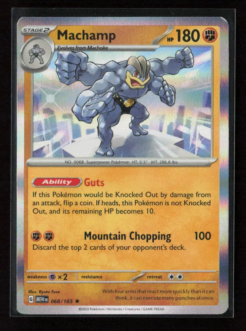 Machamp Rare Sv: Scarlet & Violet 151 068/165 Nm 1