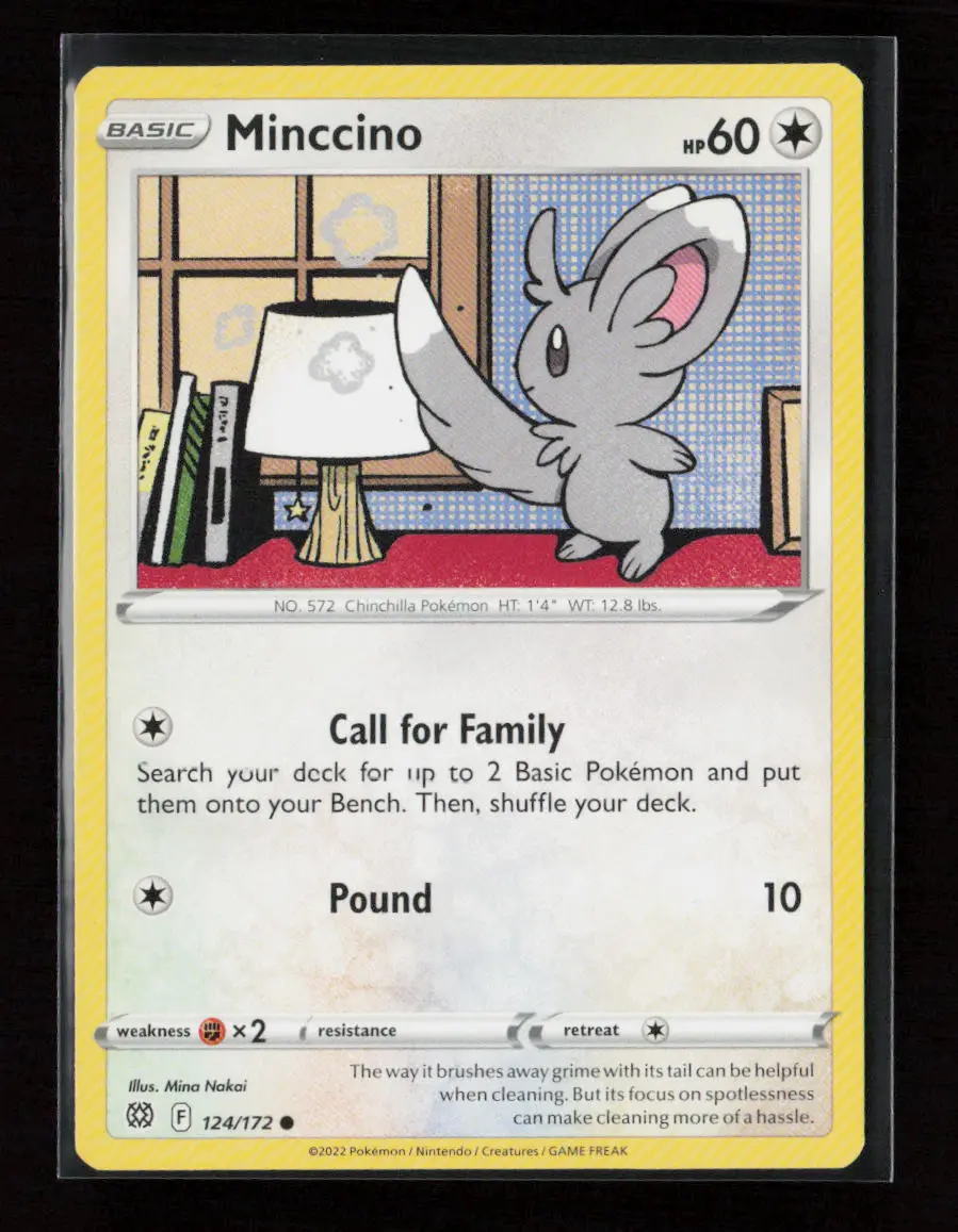 Minccino Common Swsh09: Brilliant Stars 124/172 Lp 1