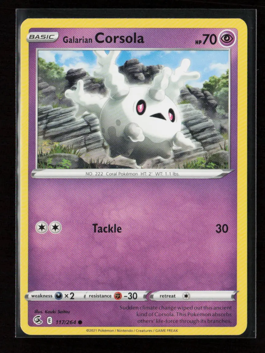 Galarian Corsola Common Swsh08: Fusion Strike 117/264 Lp 1