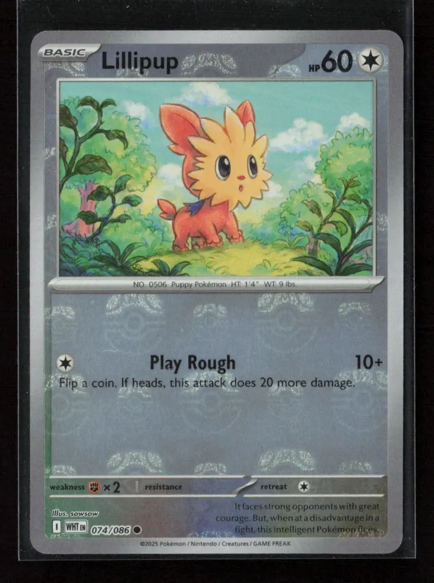 Lillipup (Master Ball Pattern) Common Sv: White Flare 074/086 Nm 1