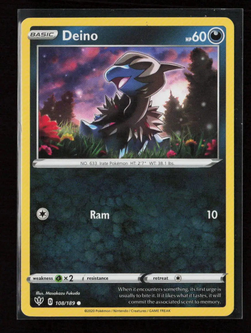 Deino Common Swsh03: Darkness Ablaze 108/189 Lp 1