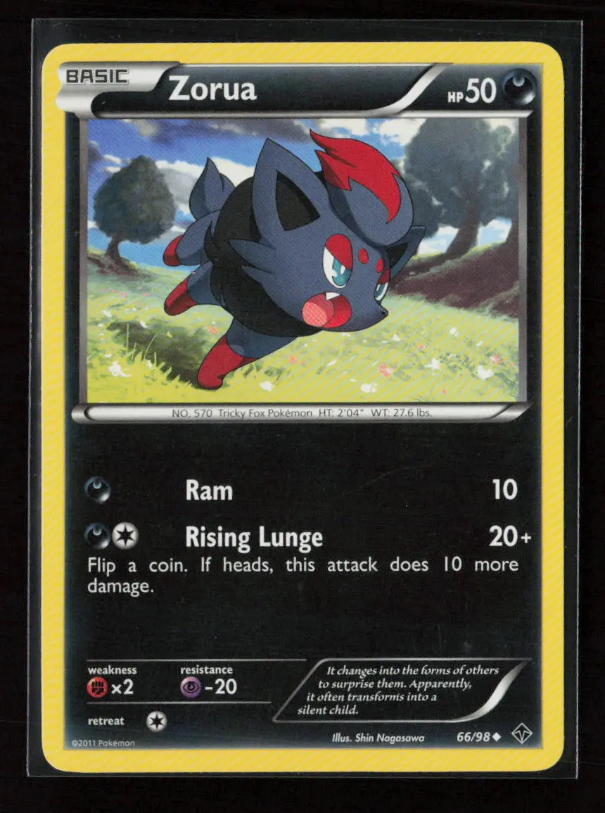 Zorua Uncommon Emerging Powers 66/98 Lp 1