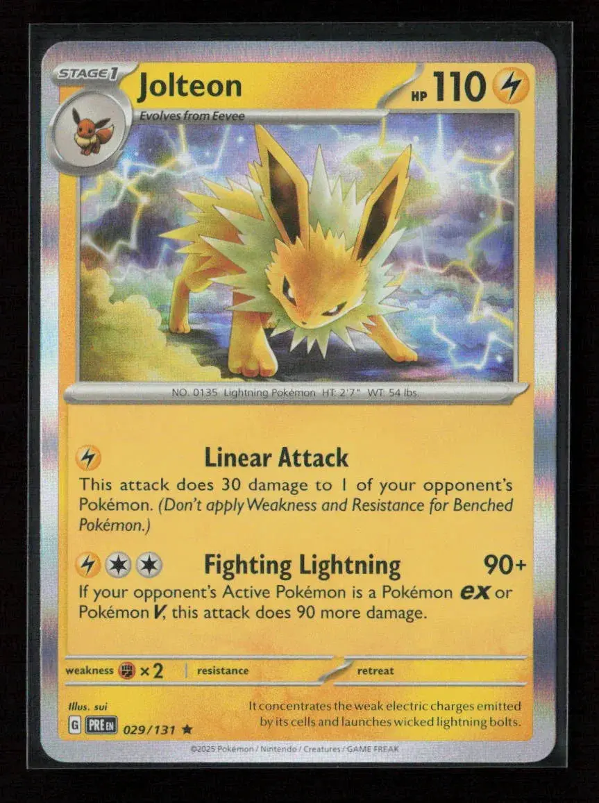 Jolteon Rare Sv: Prismatic Evolutions 029/131 Nm 1