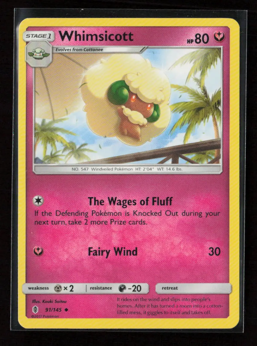 Whimsicott Uncommon Sm - Guardians Rising 91/145 Lp 1